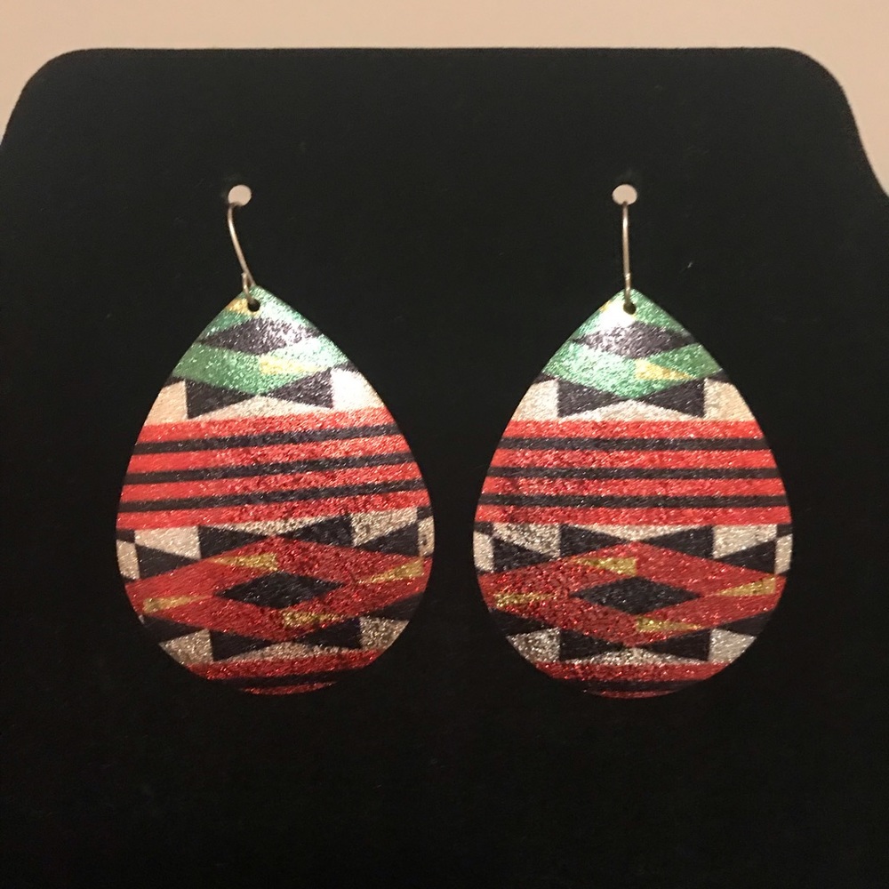 Ethnic printed earrings